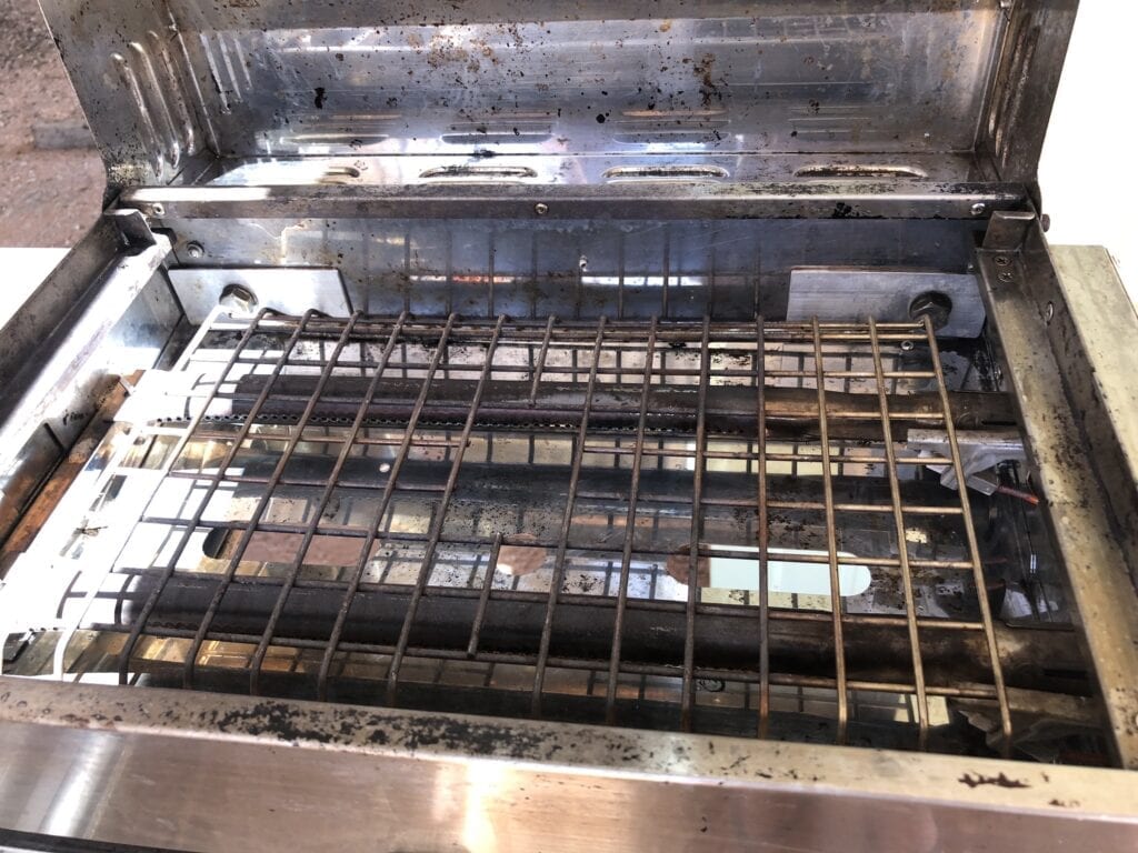 The original burners supplied with our Sizzler Deluxe 2 burner BBQ.