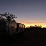 An inspiring sunrise in South_West Queensland. Long-term travel.