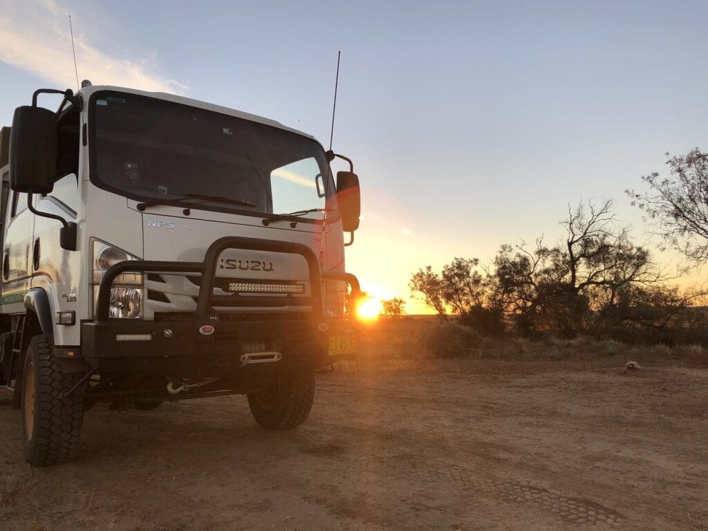 Another perfect sunset while travelling through western Queensland. Long-term travel.