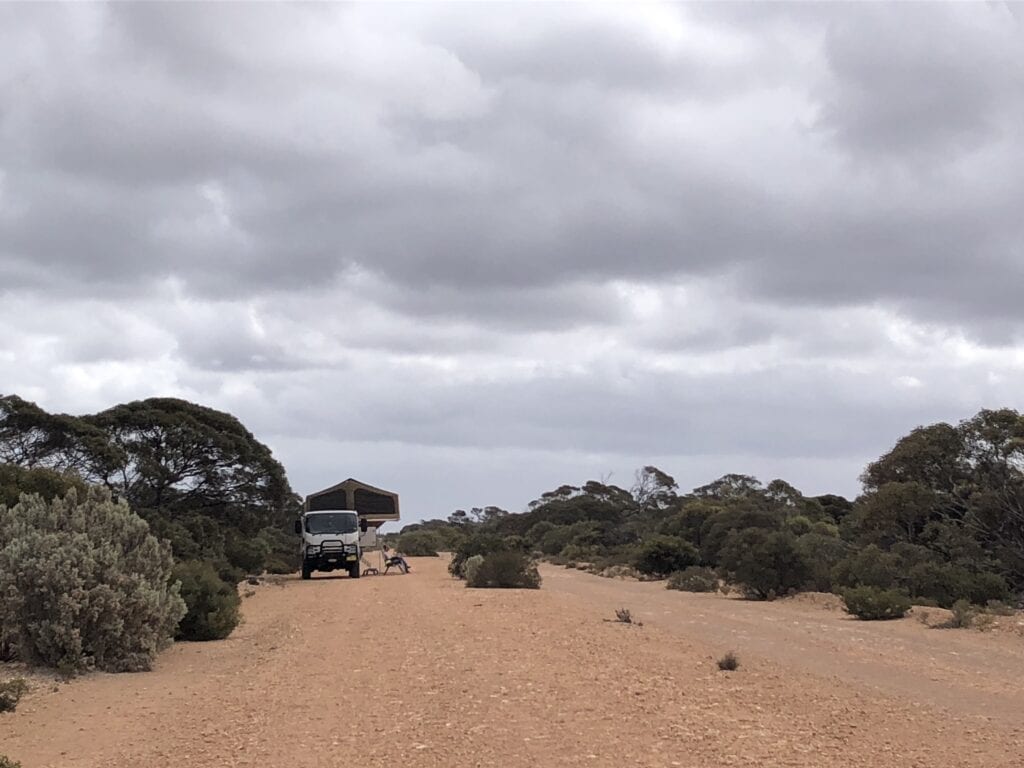 Camped on the Old Eyre Highway, Nullarbor Plain SA.