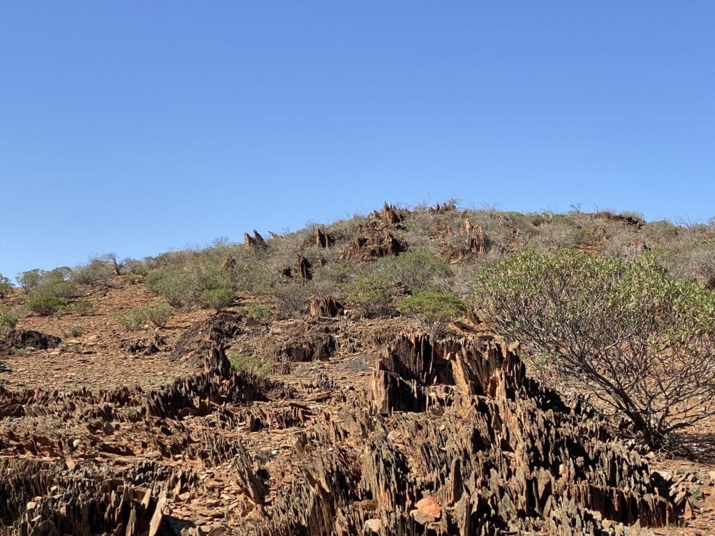 The brutal landscape which surrounds Depot Glen, NSW