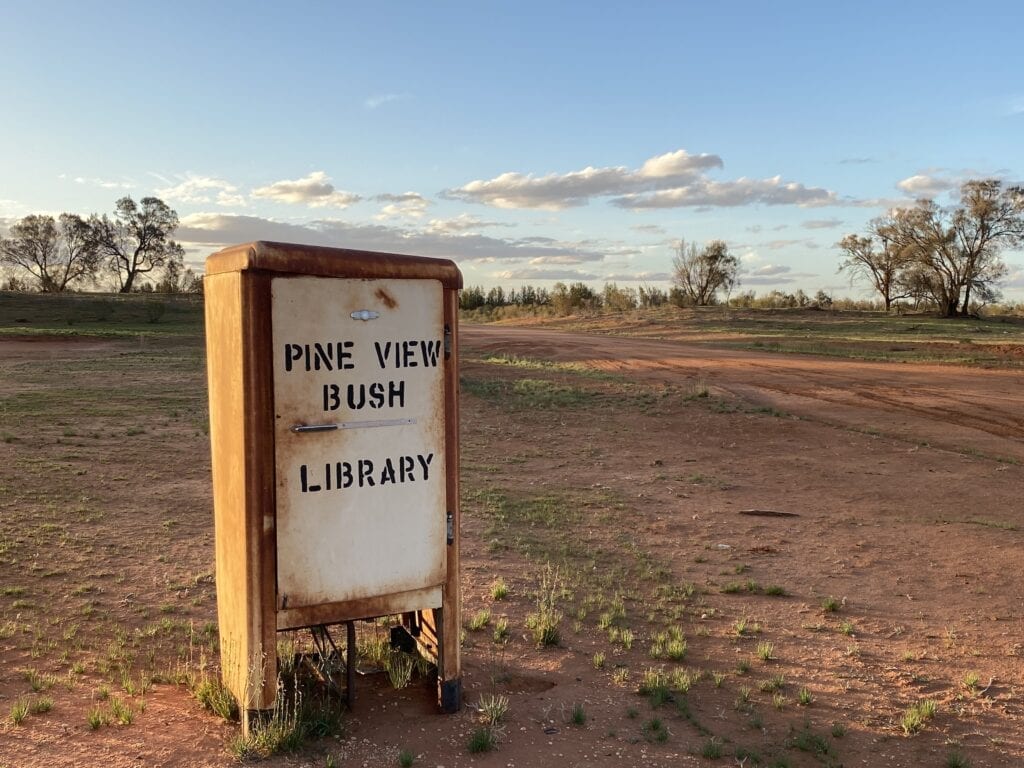 Pine View Station bush library, Corner Country NSW.