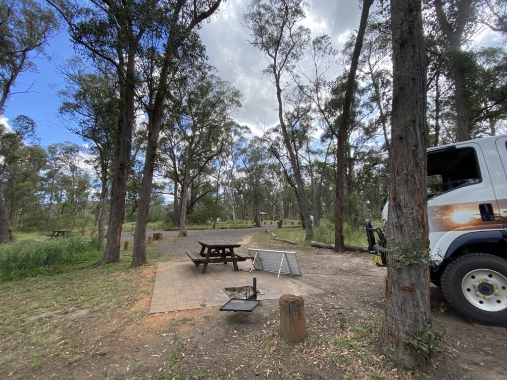 The campground at Apsley Falls, NSW.