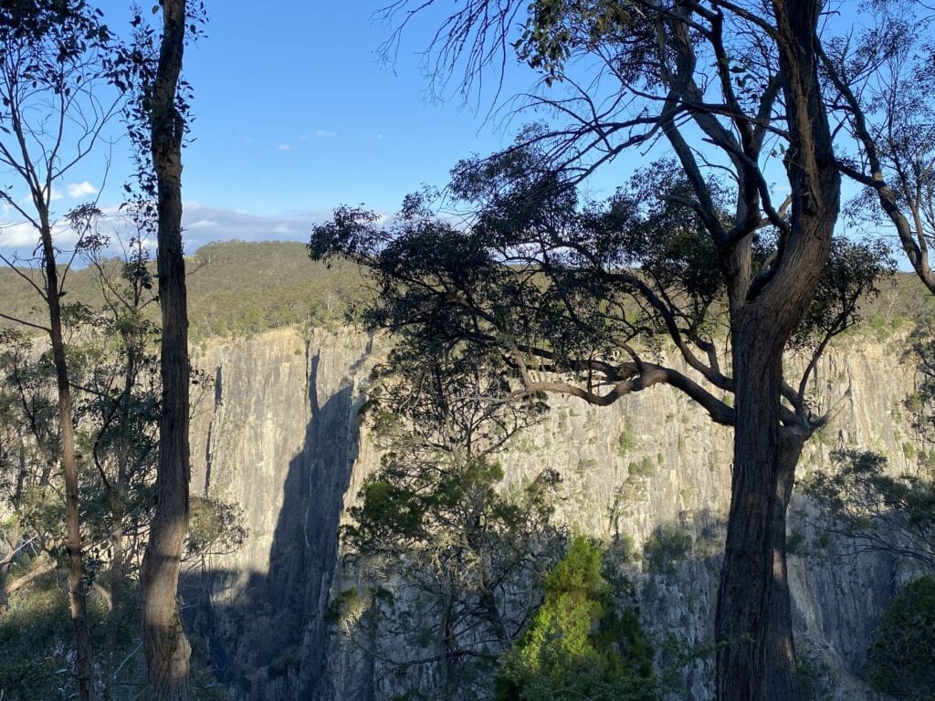 Apsley River Gorge from Apsley Falls campground, Oxley Wild Rivers National Park NSW.