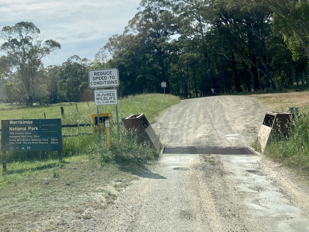 The beginning of the drive through Oxley Wild Rivers National Park, NSW from the Oxley Highway.