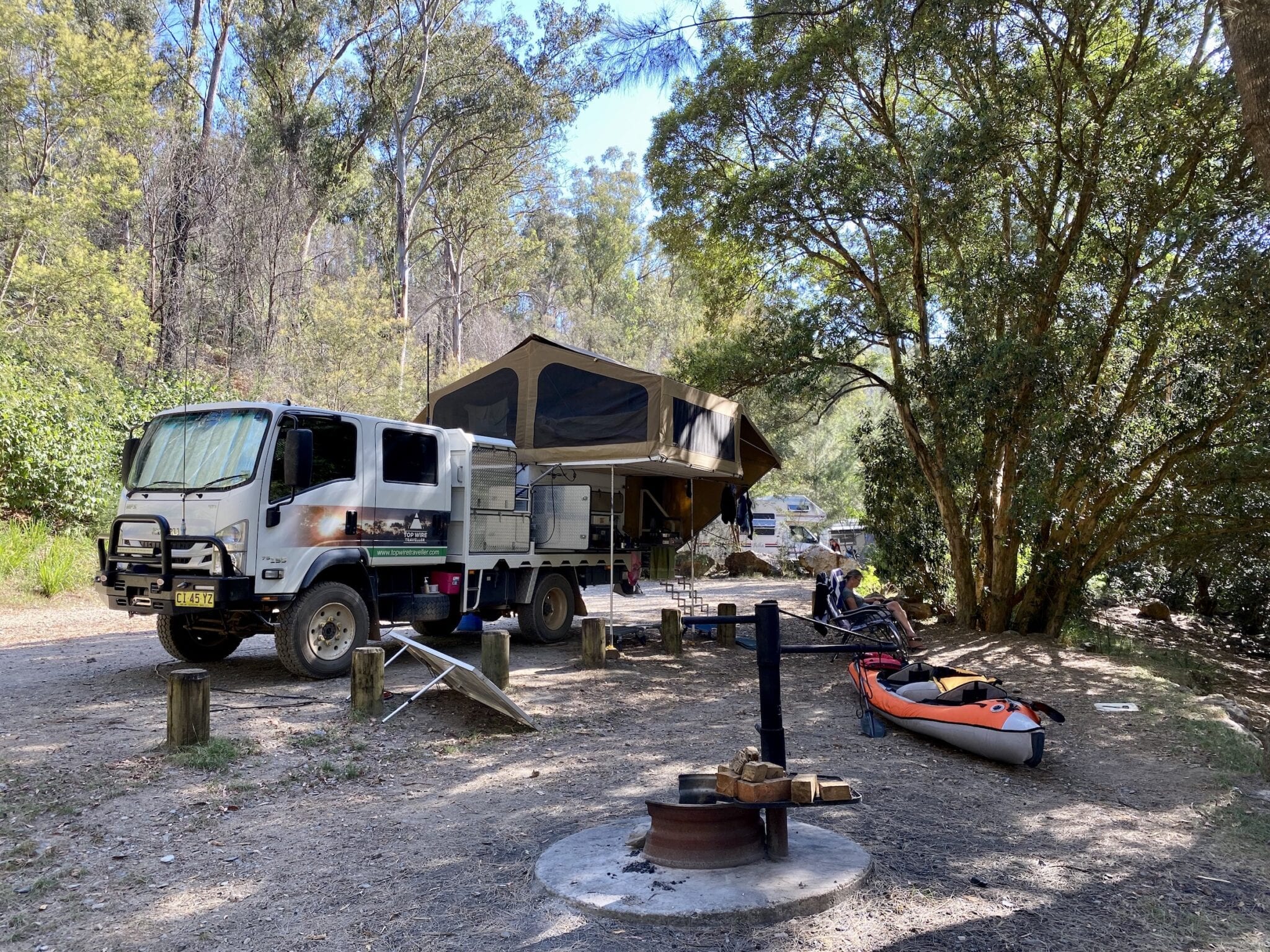 Our campsite at Platypus Flat campground, Nymboi Binderay National Park NSW.