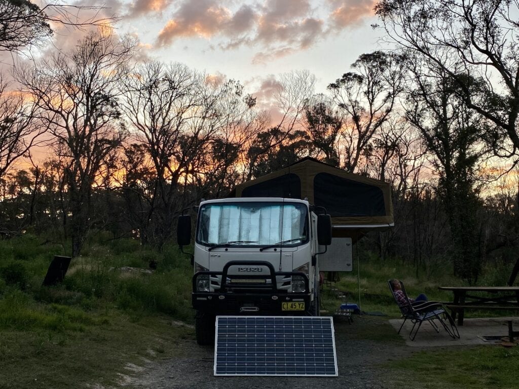 Sunset at Tia Falls campground. Oxley Wild Rivers National Park, NSW.