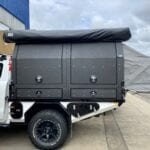 The Wedgetail Hawk ute canopy camper viewed from the passenger side.