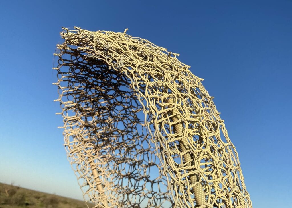 Details of one of the wire sculptures at Sturt National Park NSW.