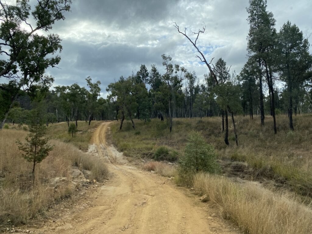 The road into Mount Moffatt, Carnarvon Gorge National Park, QLD is rough and slow in places.