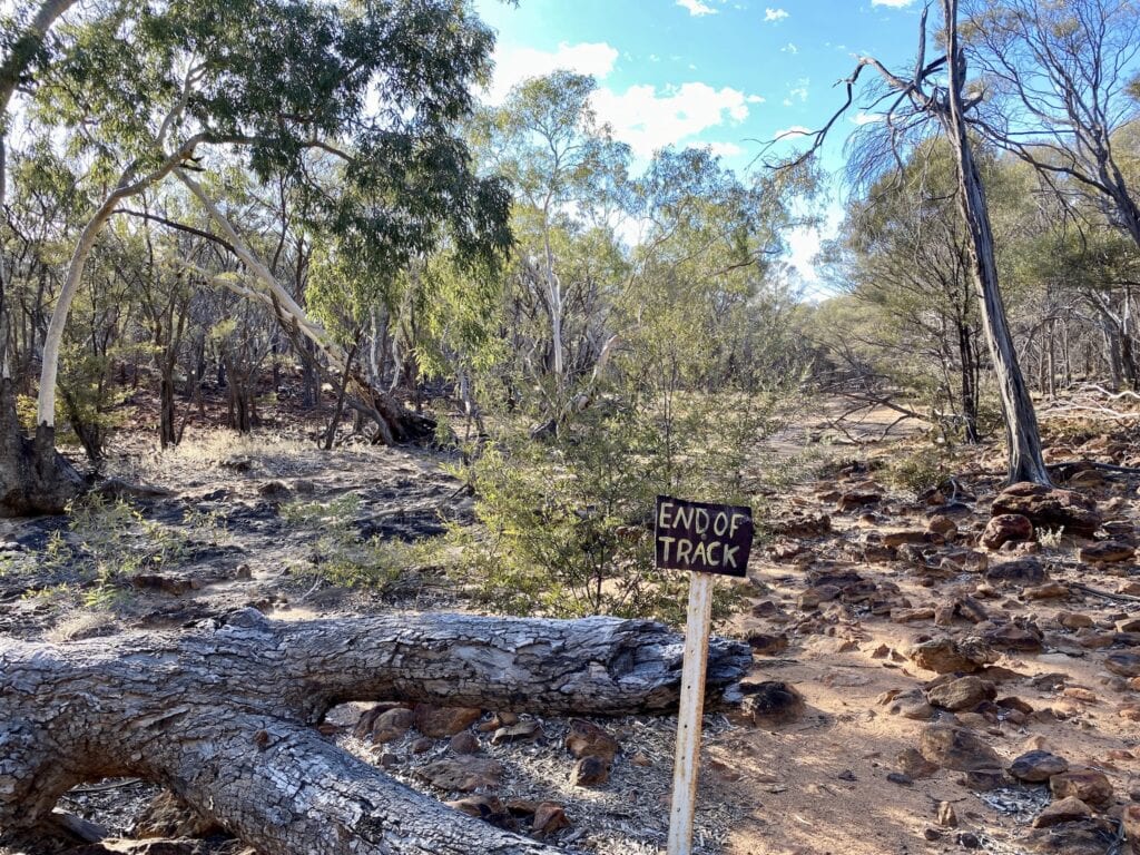 The end of the track on Emmet Pocket Walk. Idalia National Park QLD.