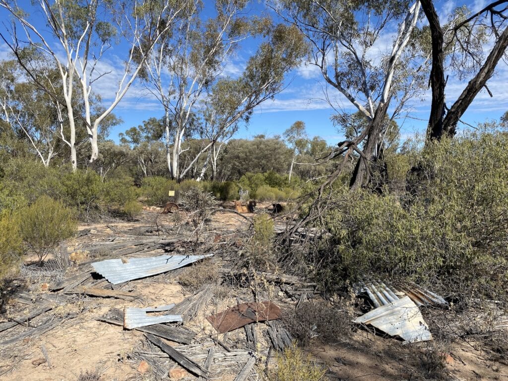 The remains of an old slab hut, Idalia National Park QLD.