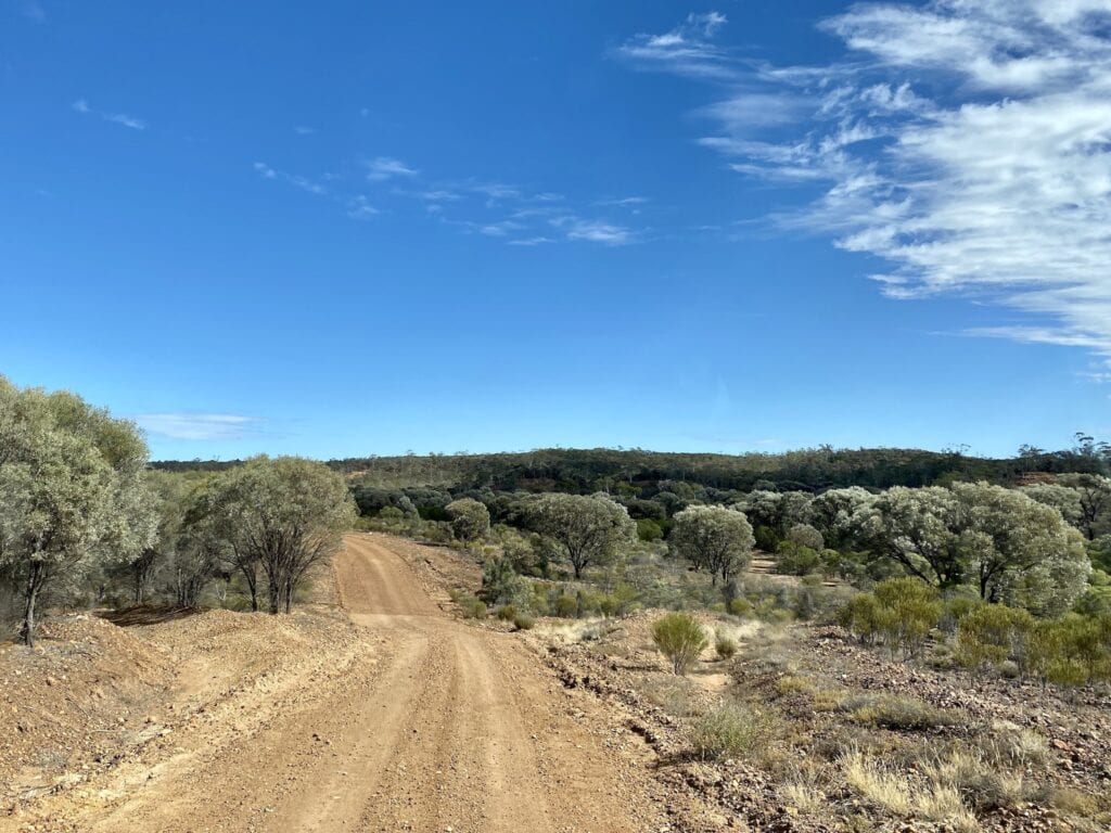 Driving through Idalia National Park, QLD.