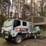 Isuzu 4WD truck with Wedgetail Camper in northern NSW.