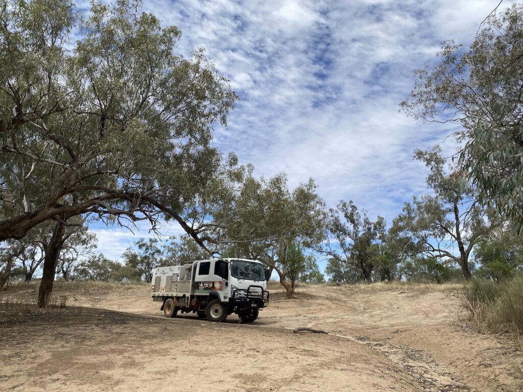 Caiwarro Waterhole campground, Currawinya National Park QLD.