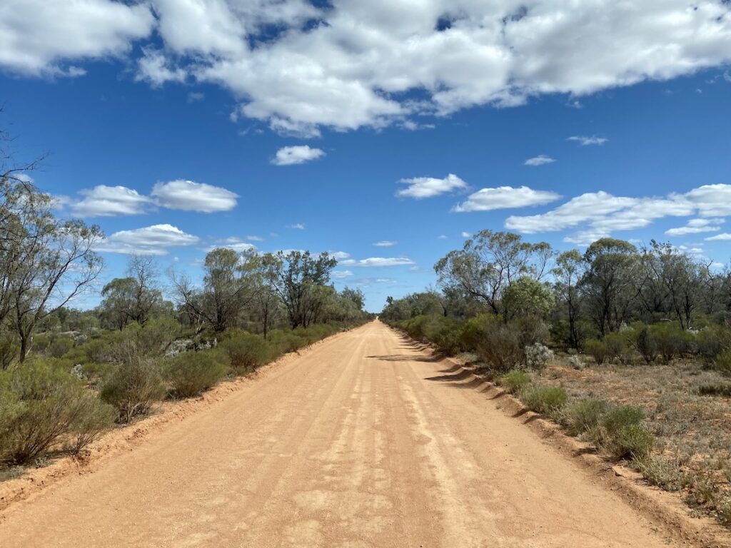 The transition between arid zone and mallee country on the road between Yunta and Danggali Conservation Park, South Australia.