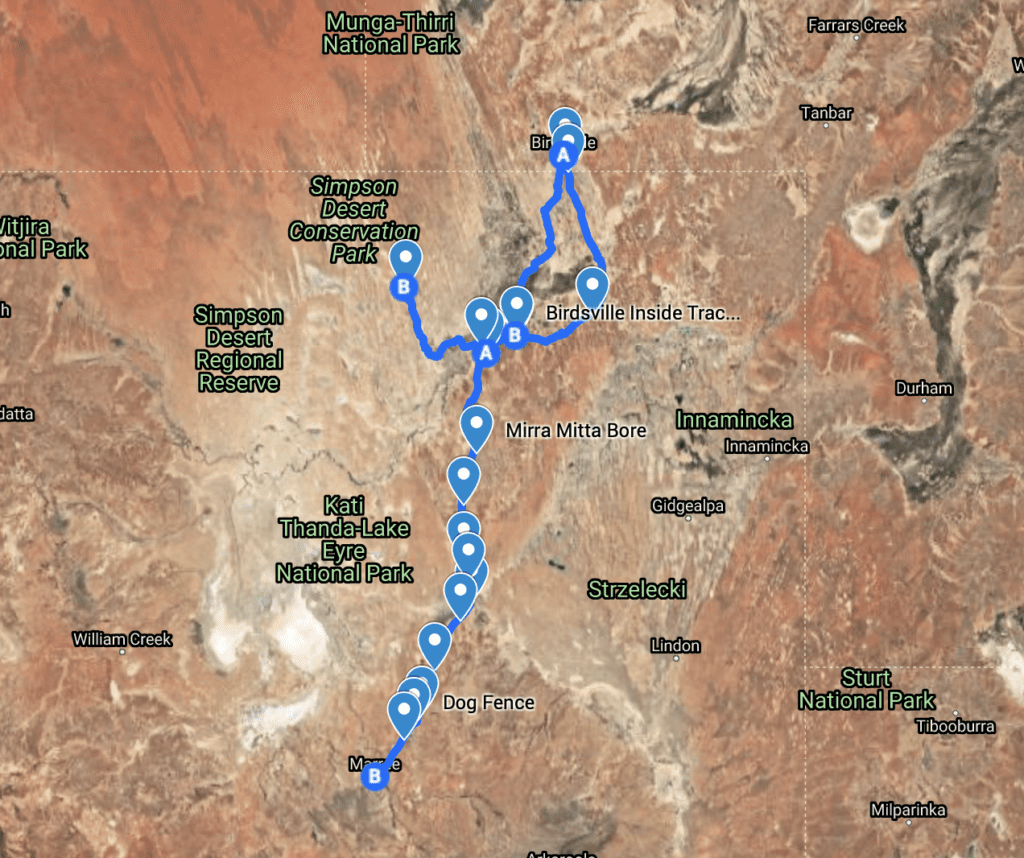 Birdsville Track Map