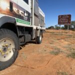 Using an ARB twin air compressor to inflate truck tyres.