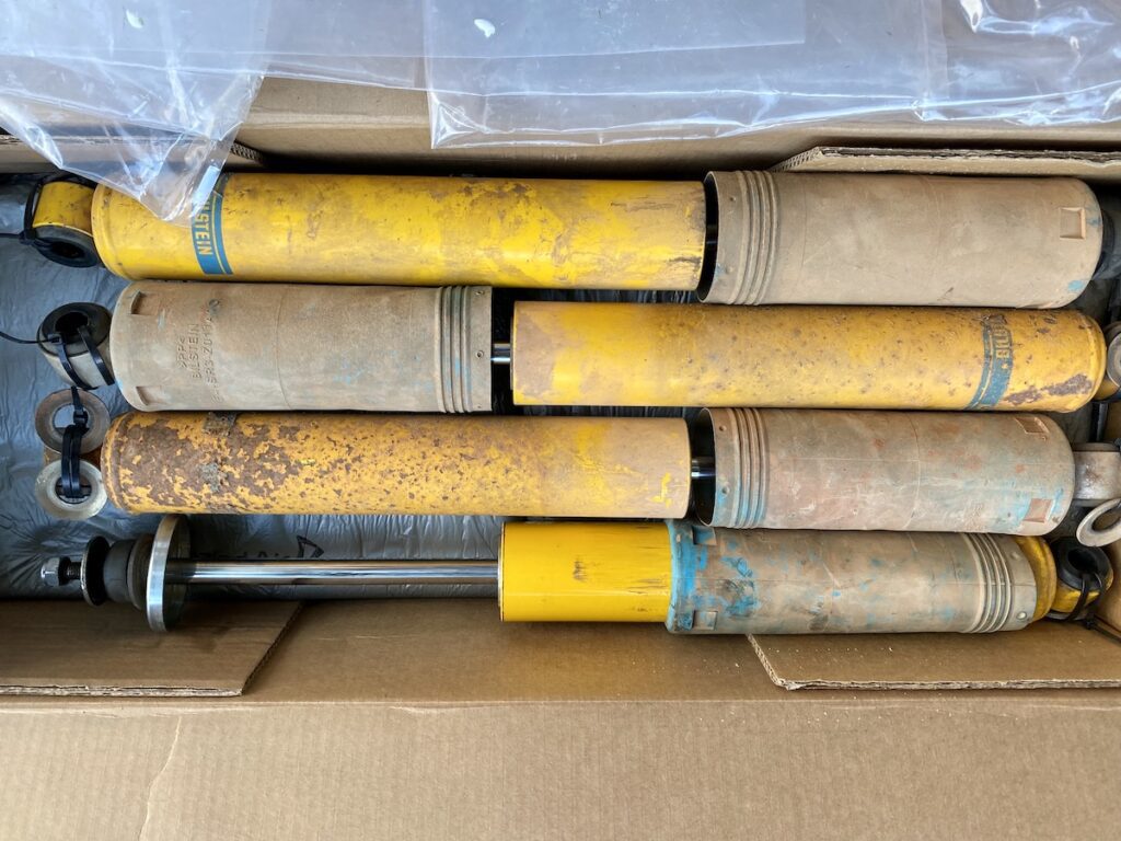 The old Bilstein shocks off our Isuzu 4WD truck.