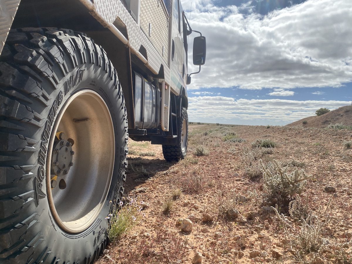 Founders 19.5 inch tyres in Western New South Wales.