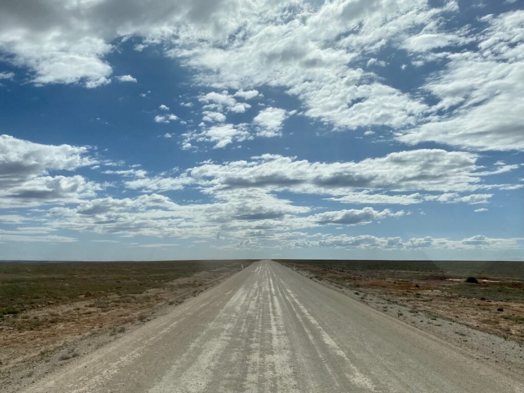 Cordillo Downs Road on the QLD side is a wide, well-formed road.