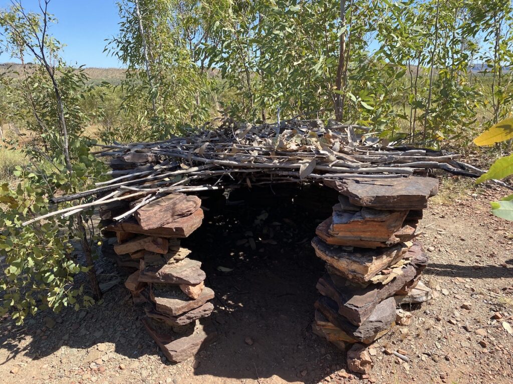 A stone structure used to catch birds of prey, Keep River National Park.